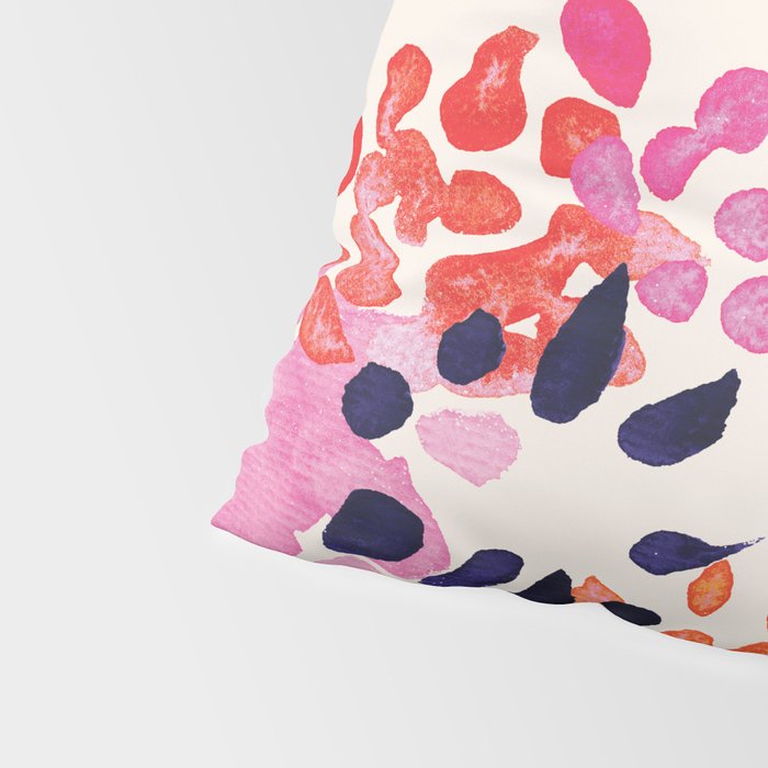 Flower abstract, watercolor floral pattern Pillow Sham Gallery Image 4