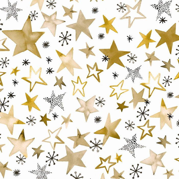 Christmas Golden Stars Elegant Celestial Stars Coffee Mug Gallery Image 2