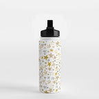 Christmas Golden Stars Elegant Celestial Stars Water Bottle Gallery Image 2