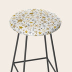 Christmas Golden Stars Elegant Celestial Stars Stool Gallery Image 2