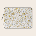 Christmas Golden Stars Elegant Celestial Stars Laptop Sleeve Gallery Image 1