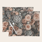Desert Florals And Succulent Garden Peach Teal Placemat Gallery Image 1
