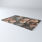 Desert Florals And Succulent Garden Peach Teal Rug Gallery Image 3