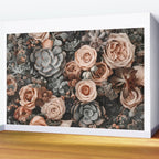 Desert Florals And Succulent Garden Peach Teal Wall Mural Gallery Image 2