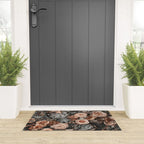 Desert Florals And Succulent Garden Peach Teal Welcome Mat Gallery Image 3
