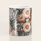Desert Florals And Succulent Garden Peach Teal Coffee Mug Gallery Image 4