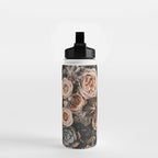 Desert Florals And Succulent Garden Peach Teal Water Bottle Gallery Image 2