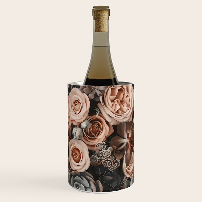 Desert Florals And Succulent Garden Peach Teal Wine Chiller Gallery Image 3