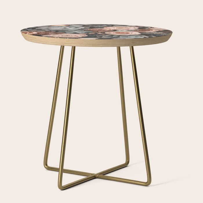 Desert Florals And Succulent Garden Peach Teal Side Table Gallery Image 1
