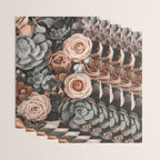 Desert Florals And Succulent Garden Peach Teal Wrapping Paper Gallery Image 3