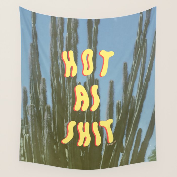 HOT AS SHIT Wall Tapestry Gallery Image 4