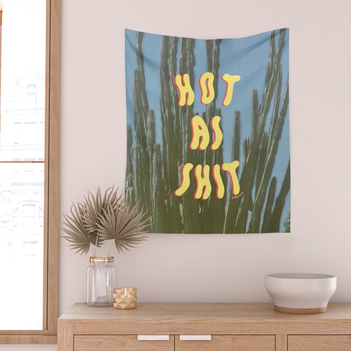 HOT AS SHIT Wall Tapestry Gallery Image 2