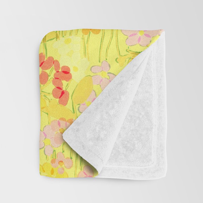 Summer Garden (Yellow) Throw Blanket Gallery Image 3