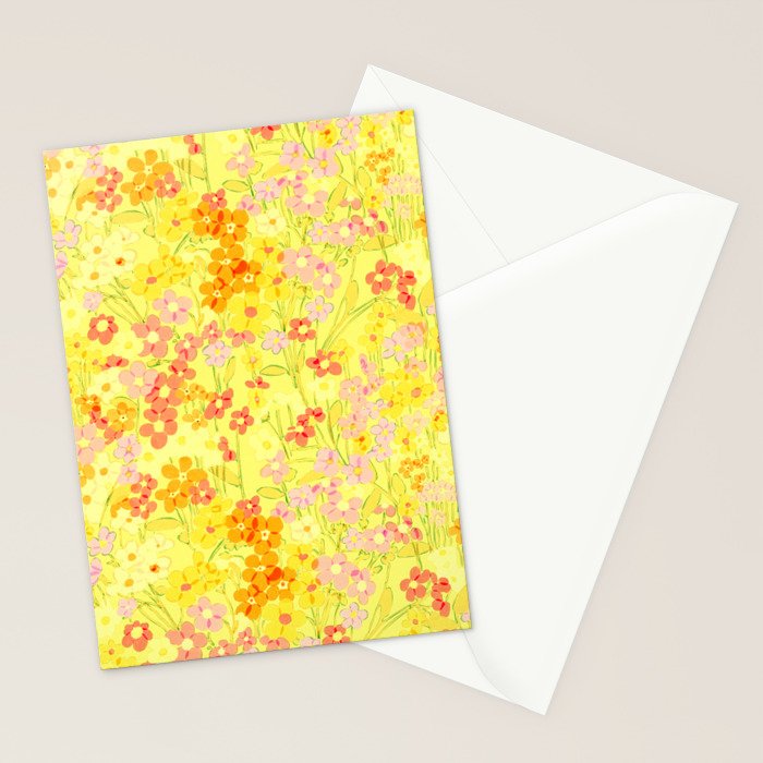 Summer Garden (Yellow) Stationery Card Gallery Image 2