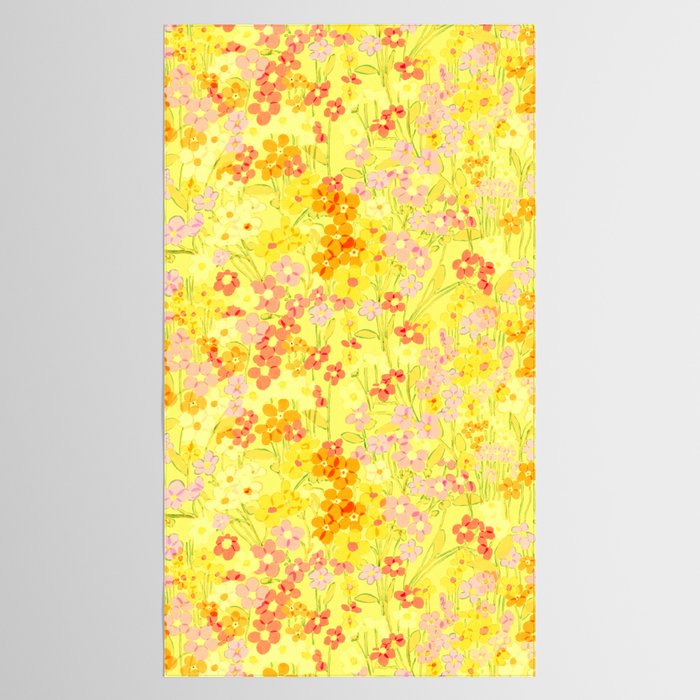 Summer Garden (Yellow) Tablecloth Gallery Image 2