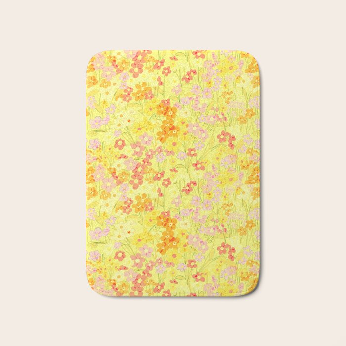 Summer Garden (Yellow) Bath Mat Gallery Image 1