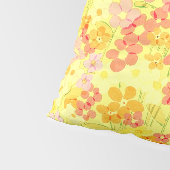Summer Garden (Yellow) Pillow Sham Gallery Image 4