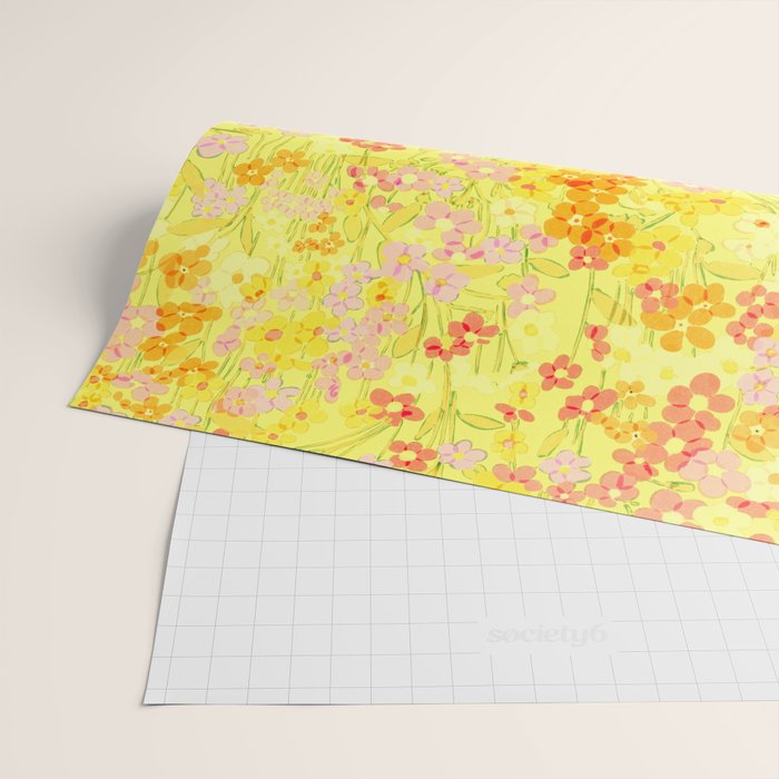 Summer Garden (Yellow) Wrapping Paper Gallery Image 2