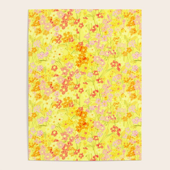 Summer Garden (Yellow) Poster Gallery Image 4