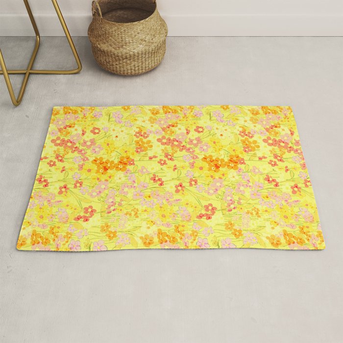 Summer Garden (Yellow) Rug Gallery Image 1
