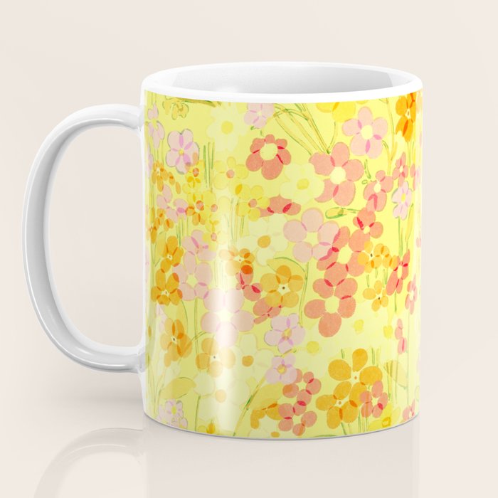 Summer Garden (Yellow) Coffee Mug Gallery Image 3