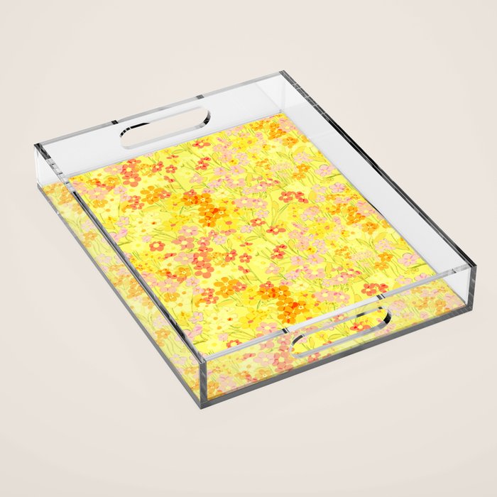 Summer Garden (Yellow) Acrylic Tray Gallery Image 1