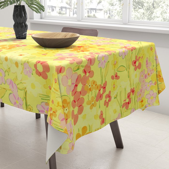 Summer Garden (Yellow) Tablecloth Gallery Image 3