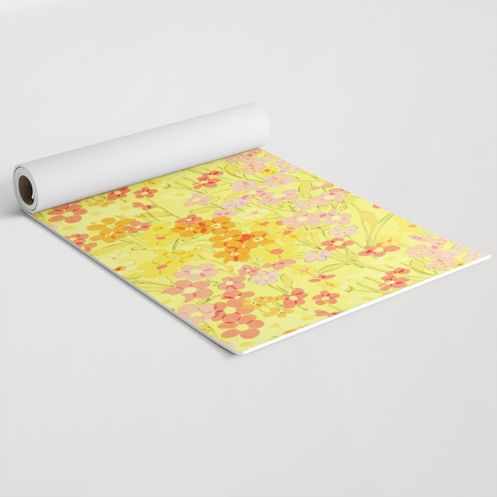 Summer Garden (Yellow) Yoga Mat Gallery Image 2