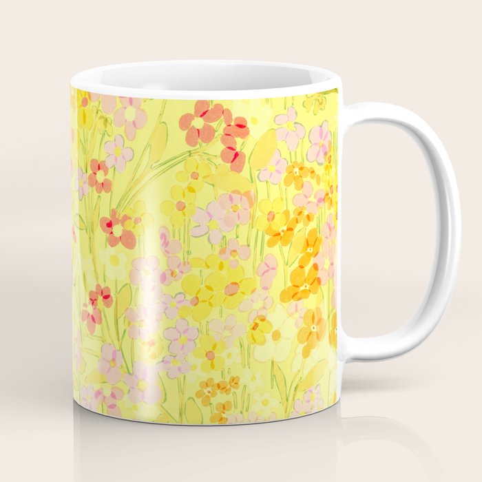 Summer Garden (Yellow) Coffee Mug Gallery Image 1