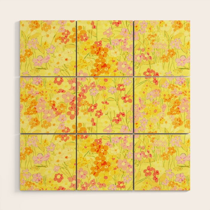 Summer Garden (Yellow) Wood Wall Art Gallery Image 1