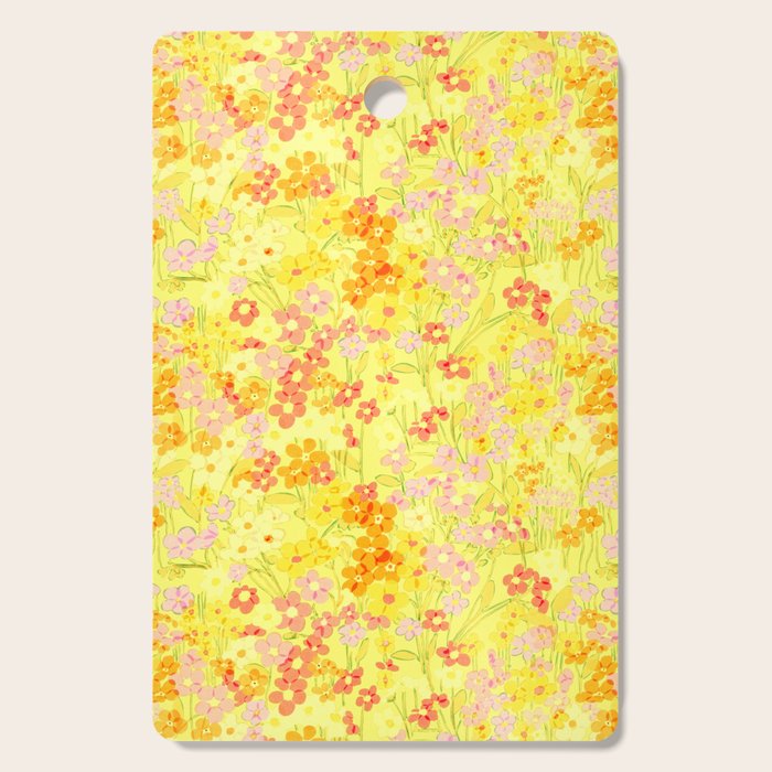 Summer Garden (Yellow) Cutting Board Gallery Image 1