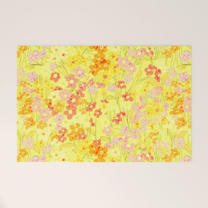 Summer Garden (Yellow) Welcome Mat Gallery Image 1