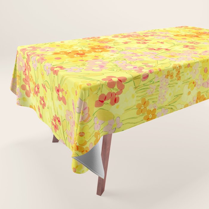 Summer Garden (Yellow) Tablecloth Gallery Image 1