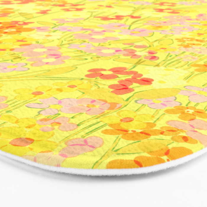 Summer Garden (Yellow) Bath Mat Gallery Image 3