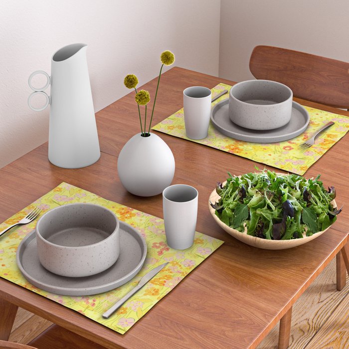 Summer Garden (Yellow) Placemat Gallery Image 2