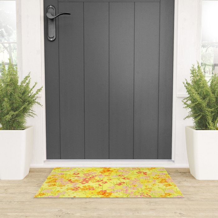 Summer Garden (Yellow) Welcome Mat Gallery Image 3