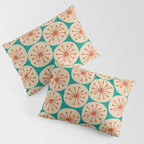 Atomic Dots Retro Midcentury Modern Pattern in Mid Mod Orange, Beige, and Turquoise Teal Pillow Sham Gallery Image 3