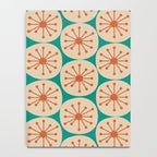 Atomic Dots Retro Midcentury Modern Pattern in Mid Mod Orange, Beige, and Turquoise Teal Notebook Gallery Image 4