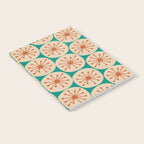 Atomic Dots Retro Midcentury Modern Pattern in Mid Mod Orange, Beige, and Turquoise Teal Notebook Gallery Image 2