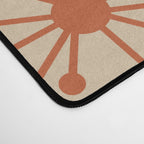 Atomic Dots Retro Midcentury Modern Pattern in Mid Mod Orange, Beige, and Turquoise Teal Desk Mat Gallery Image 4