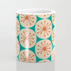 Atomic Dots Retro Midcentury Modern Pattern in Mid Mod Orange, Beige, and Turquoise Teal Coffee Mug Gallery Image 4