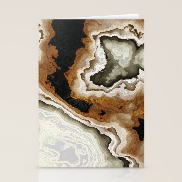 Ivory Agate Abstract Stationery Card Gallery Image 2