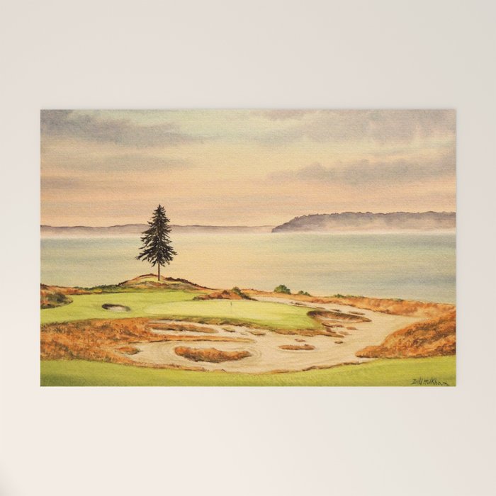 Chambers Bay Golf Course 15th Hole Welcome Mat Gallery Image 1