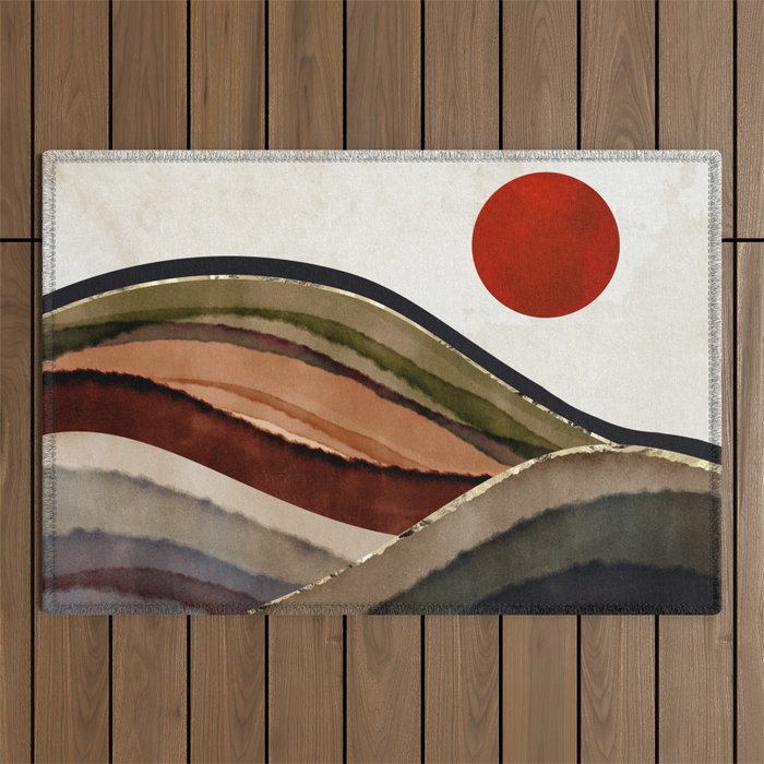 Fall Abstract Outdoor Rug Gallery Image 1