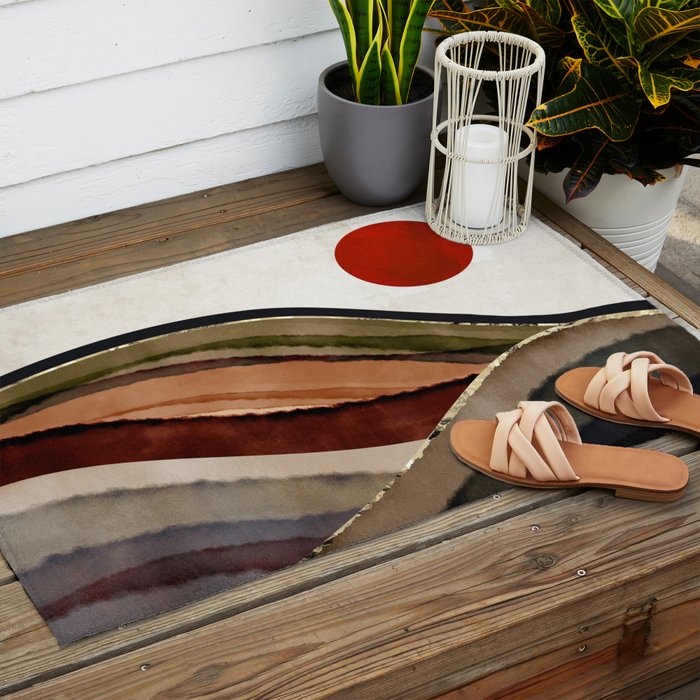 Fall Abstract Outdoor Rug Gallery Image 2