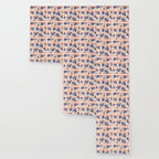 Bunnies & Blooms - Blue & Blush Palette Wallpaper Gallery Image 3