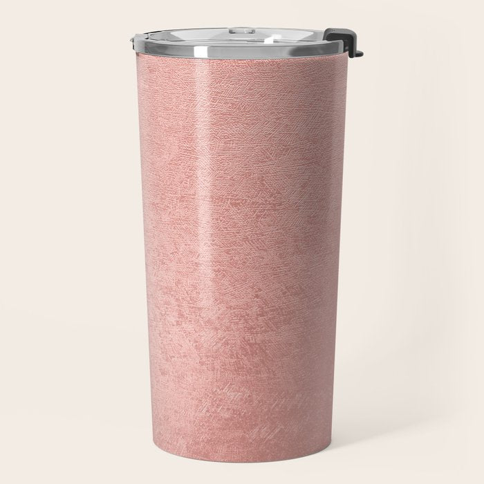 Abstract modern rose pink geometrical pattern Travel Mug Gallery Image 2