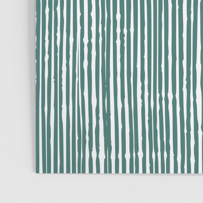 Rustic Abstract Stripes, Teal and White Poster Gallery Image 3