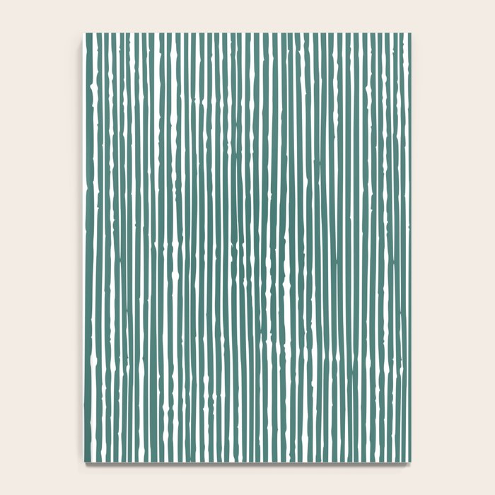 Rustic Abstract Stripes, Teal and White Notebook Gallery Image 4