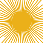 Mid Century Modern Sunburst Sun in Mustard and White Coffee Mug Gallery Image 2
